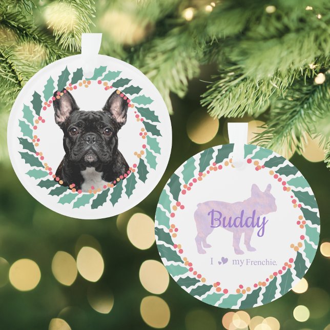 Enfeite de Natal de Bulldog Francês – Presente Per (Criador carregado)