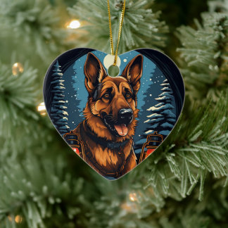 Enfeite de Natal de Cachorro Pastor Alemão, Presen