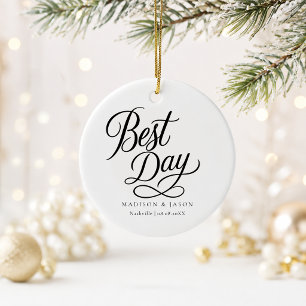 Enfeite de Natal de Casamento do Melhor Dia Person
