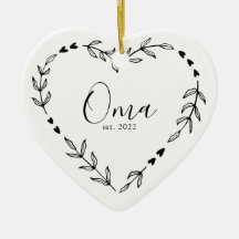Enfeite de Natal de Cerâmica Oma Ano Est.