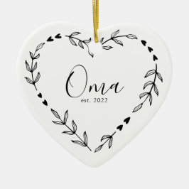 Enfeite de Natal de Cerâmica Oma Ano Est.