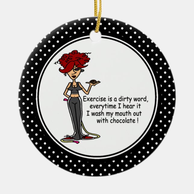 Enfeite de Natal de Chocolate Divertido e Humor (Frente)