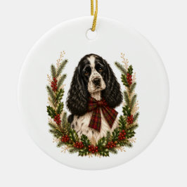 Enfeite de Natal de Cocker Spaniel Parti Vintage