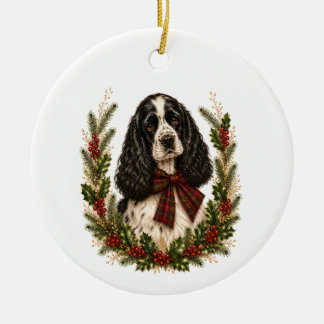Enfeite de Natal de Cocker Spaniel Parti Vintage