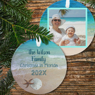 Enfeite de Natal de Conchas de Praia da Família