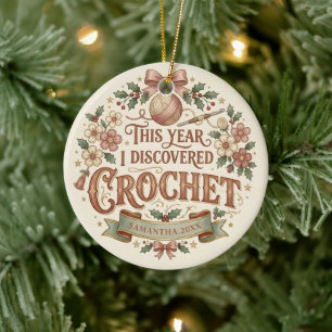 Enfeite de Natal de Crochê Personalizado
