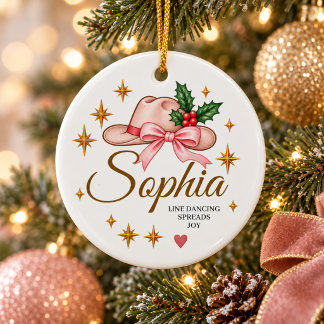 Enfeite de Natal de Dança em Linha Personalizado
