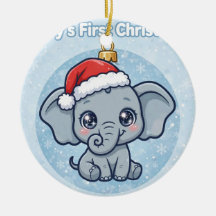 Enfeite de Natal de Elefante Bebê — Primeiro Natal