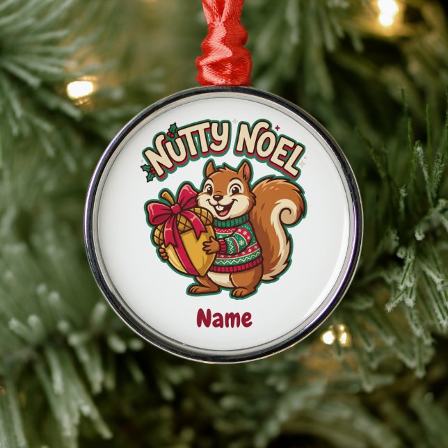 Enfeite de Natal de Esquilo Fofo, Nutty Noel (Árvore)