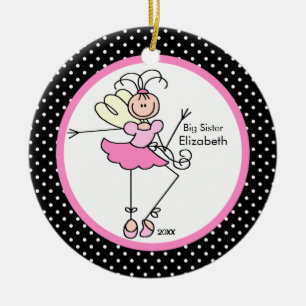 Enfeite de Natal de Fada Bailarina Irmã Mais Velha