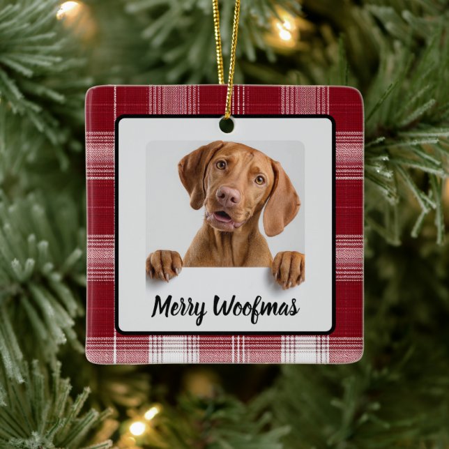 Enfeite de Natal de Foto de Cachorro Personalizado (Árvore)