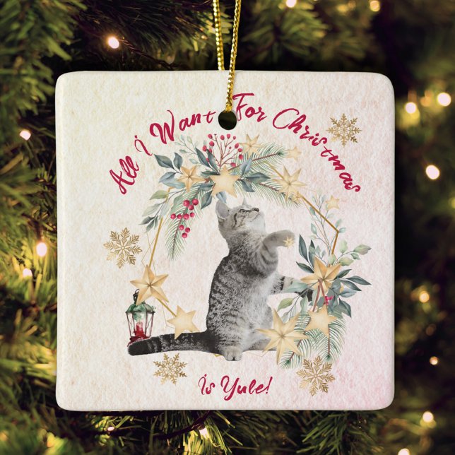 Enfeite de Natal de Gato Engraçado – Grinalda e Fl (Criador carregado)