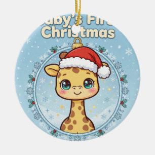 Enfeite de Natal de Girafa Bebê — Primeiro Natal d