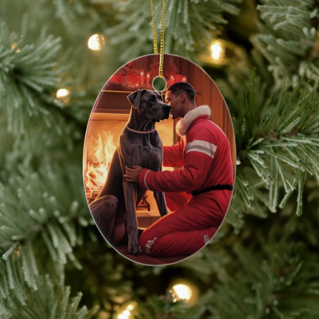 Enfeite de Natal de Great Dane, Presente em Memóri (Árvore)