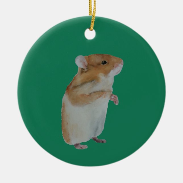 Enfeite de Natal de hamster (Frente)