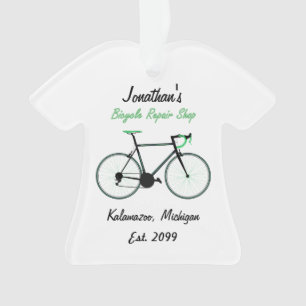 Enfeite de Natal de Loja de Reparo de Bicicletas