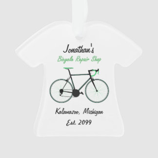 Enfeite de Natal de Loja de Reparo de Bicicletas