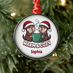 Enfeite de Natal de Lontras Personalizado Quente &