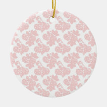 Enfeite de Natal de Luxo Floral Rosado