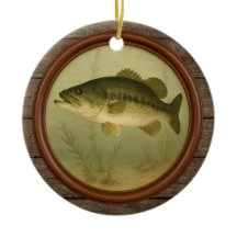 Enfeite de Natal de Madeira Escura para Robalo de