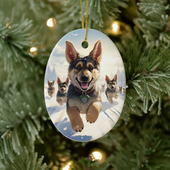 Enfeite de Natal de Ovelheiro Alemão, Presente par (Árvore)
