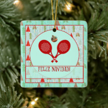 Enfeite de Natal de Padel – Um Natal Retro de Pade