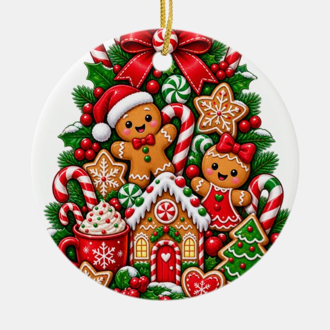 Enfeite de Natal de Pão de Mel (Frente)