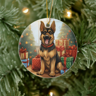Enfeite de Natal de Pastor Alemão, Presente para A
