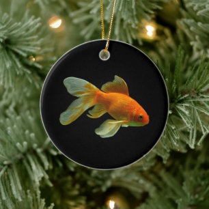 Enfeite de Natal de Peixe Dourado Chique