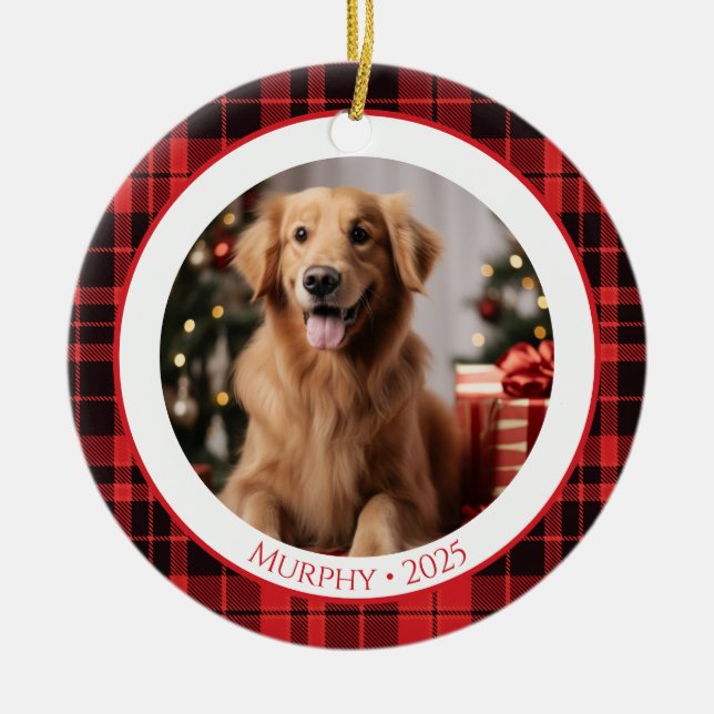 Enfeite de Natal de Pet Amante de Cachorro 2025 co (Frente)