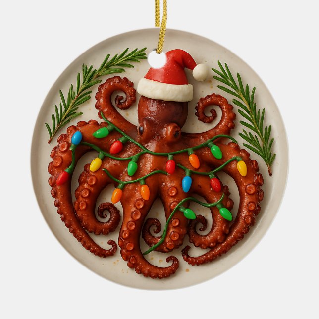 Enfeite de Natal de polvo – Divertido e Personaliz (Frente)