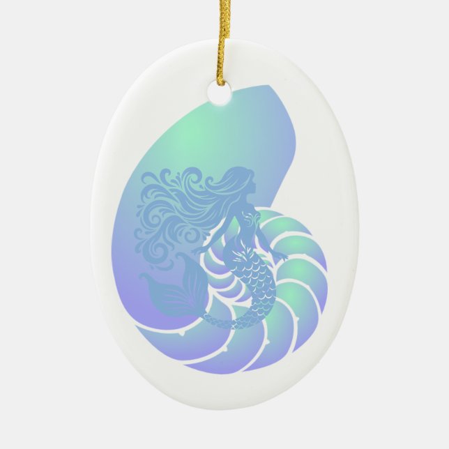 Enfeite de Natal de Sereia (Frente)