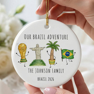 Enfeite de Natal de Viagem Familiar Personalizado