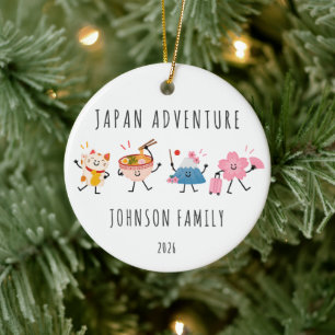 Enfeite de Natal de Viagem Personalizada ao Japão