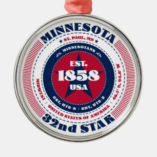 Enfeite de Natal do 32º Estado de Minnesota
