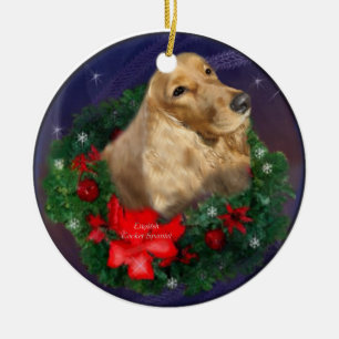 Enfeite de Natal do Cocker Spaniel Inglês
