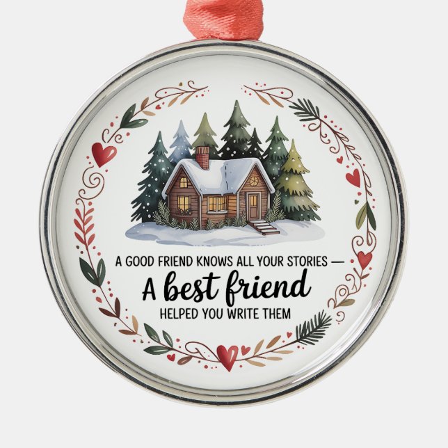 Enfeite de Natal do Melhor Amigo | Design de Árvor (Frente)
