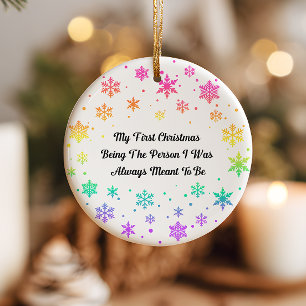 Enfeite de Natal do Orgulho LGBTQ Arco-íris