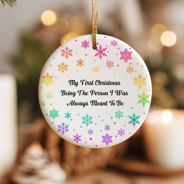 Enfeite de Natal do Orgulho LGBTQ Arco-íris (Criador carregado)