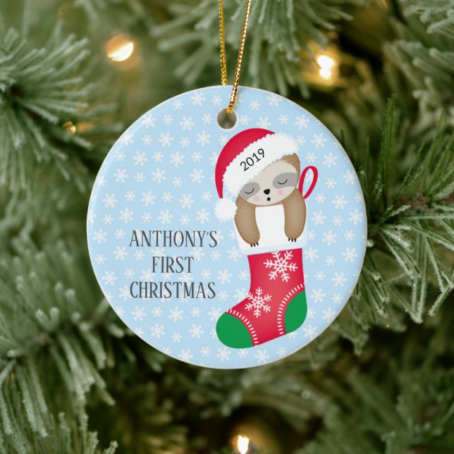 Enfeite de Natal do Primeiro Natal do Doce Bebê Pr (Árvore)