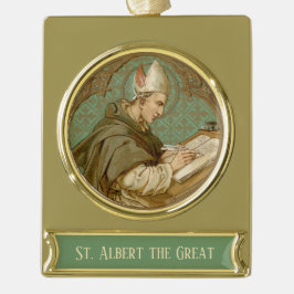 Enfeite De Natal Dourado Com Faixa Rua. Albert o Excelente (BK 013)