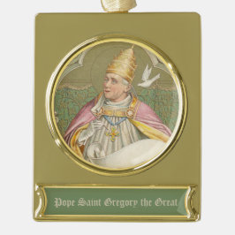 Enfeite De Natal Dourado Com Faixa Rua Pope. Gregory o Excelente (M 067)