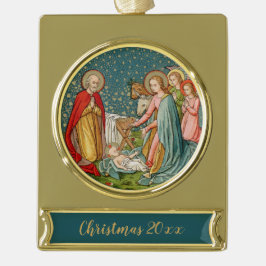 Enfeite De Natal Dourado Com Faixa Starry Heavens (VVP 003)
