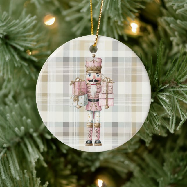 Enfeite de Natal Elegante Batedor de Nozes Rosa (Árvore)