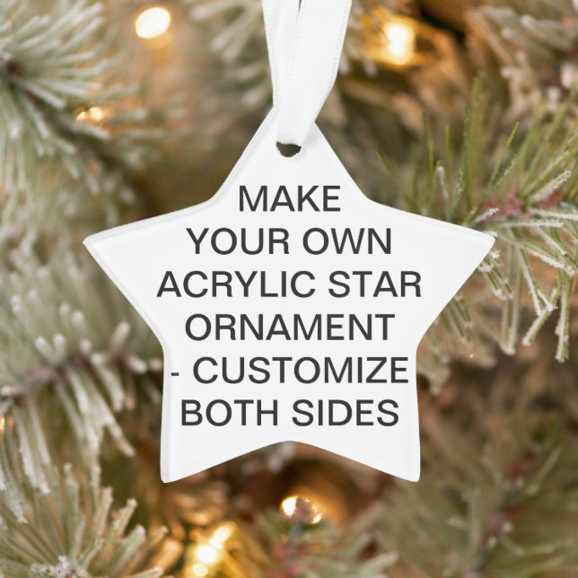 Enfeite de Natal em Acrílico ESTRELA Personalizado (Árvore)