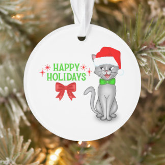 Enfeite de Natal em Acrílico Marvin o Gato Matemát