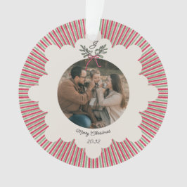 Enfeite de Natal em Acrílico Preppy com Foto