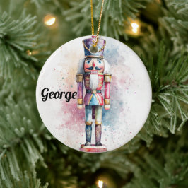 Enfeite de Natal em Aquarela Pastel – Quebra-Nozes