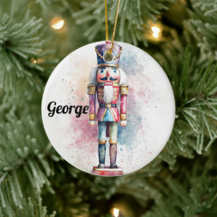 Enfeite de Natal em Aquarela Pastel – Quebra-Nozes
