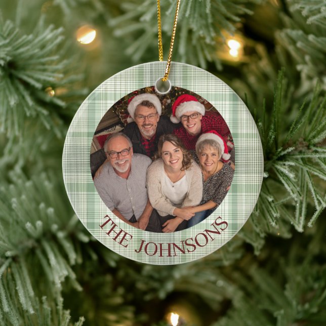 Enfeite de Natal em Cerâmica com Foto Personalizad (Árvore)